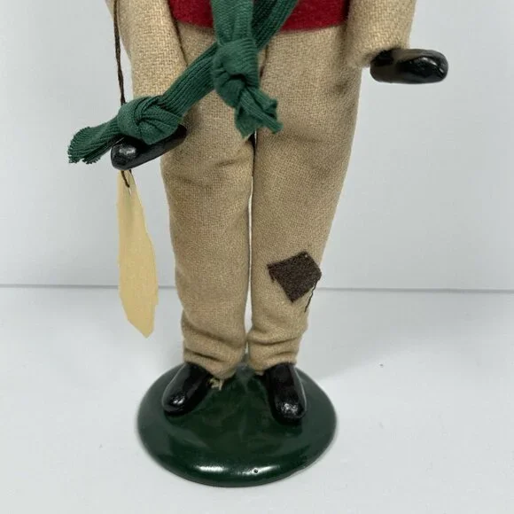 Byers Choice Bob Cratchit & Tiny Tim First Edition 1990 Green Brown Coats Beige - Picture 5 of 13